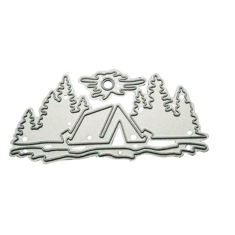 Camping Tent Woods Carbon Steel Cutting Dies DIY Scrapbooking Photo Album Paper