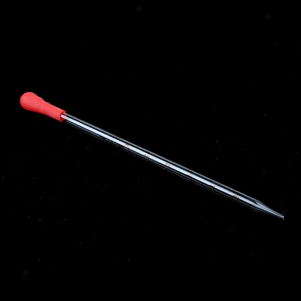 2 Pcs 1ml 3ml Glass Graduated Pipette Droppers Laboratory