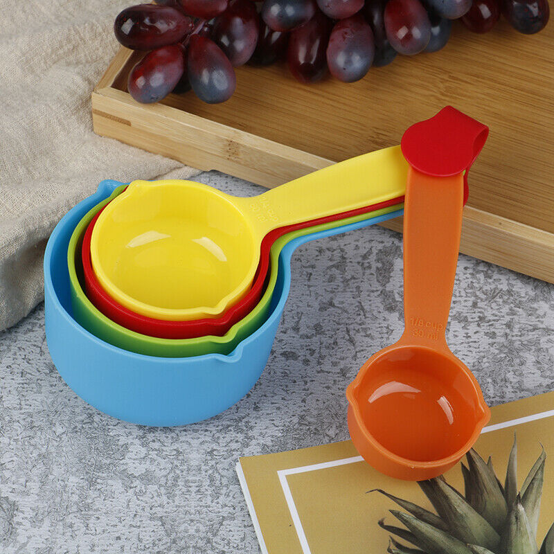 5pcs/set Measuring Cup Colorful Plastic Measure Cup Baking Measuring Too.l8