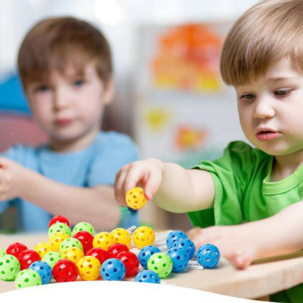 72Pcs Building Blocks Construction Kit Sticks and Balls Kids Puzzle Toys