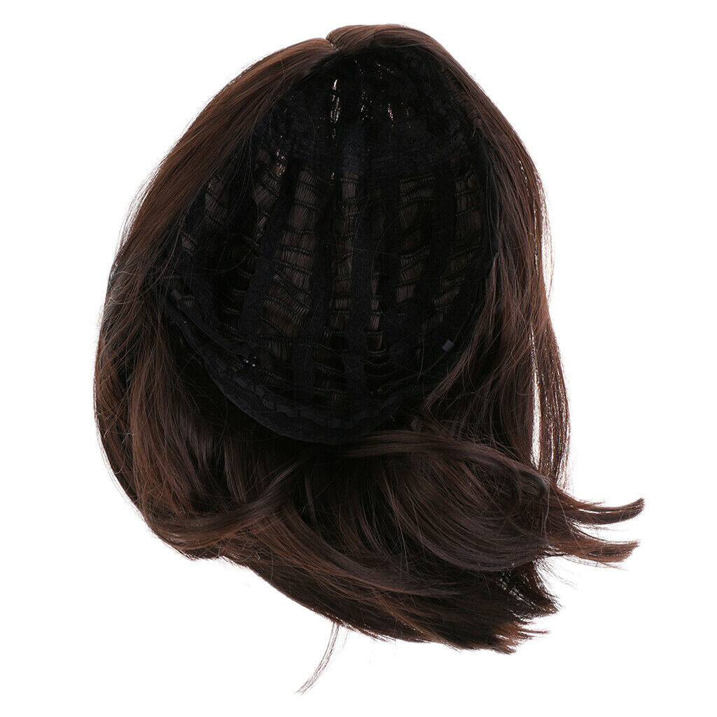 Ladies Short Wig Dark Brown Wig Bob Style Fashion Full Wigs