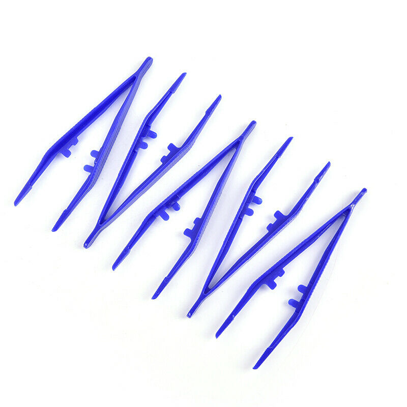 10pcs Plastic Beads Small Disposable Tweezers Tools Crafts DIY Jewelry Maki` XC