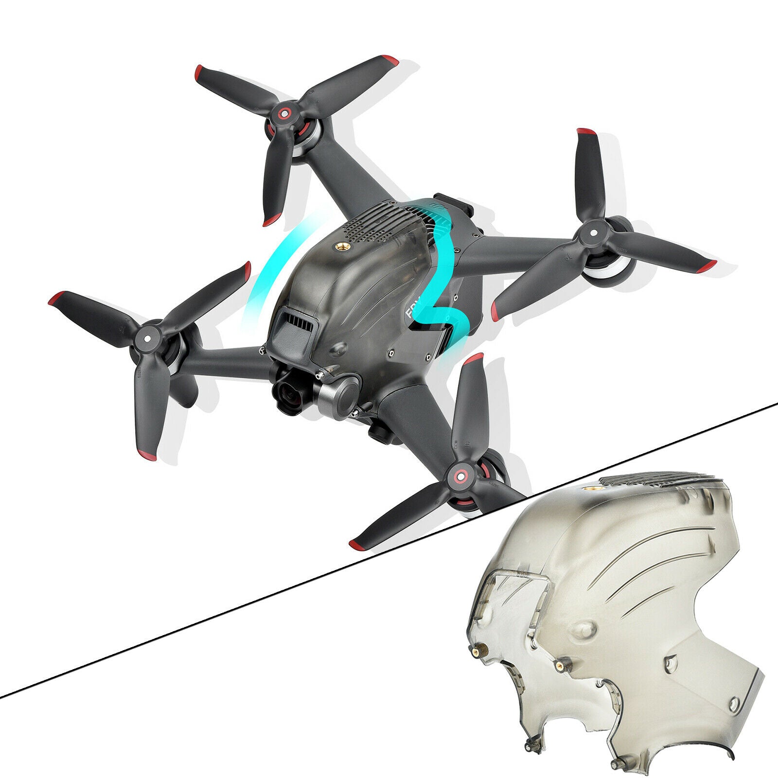 Body Upper Shell Protective Case For DJI FPV Drone Accessories Portable