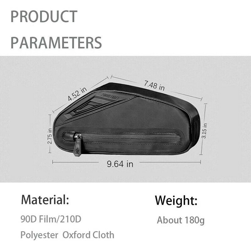 CoolChange Bike Bag Top Tube,Bike e Triple-cornered Waterproof Bicycle UnderW1L4