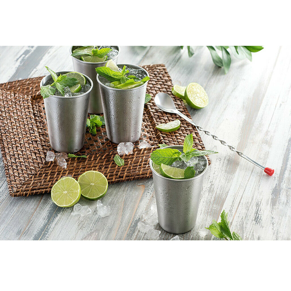 10Pcs Steel Mug Drinking Cup Coffee Tumbler Outdoor Camping Travel 320ml