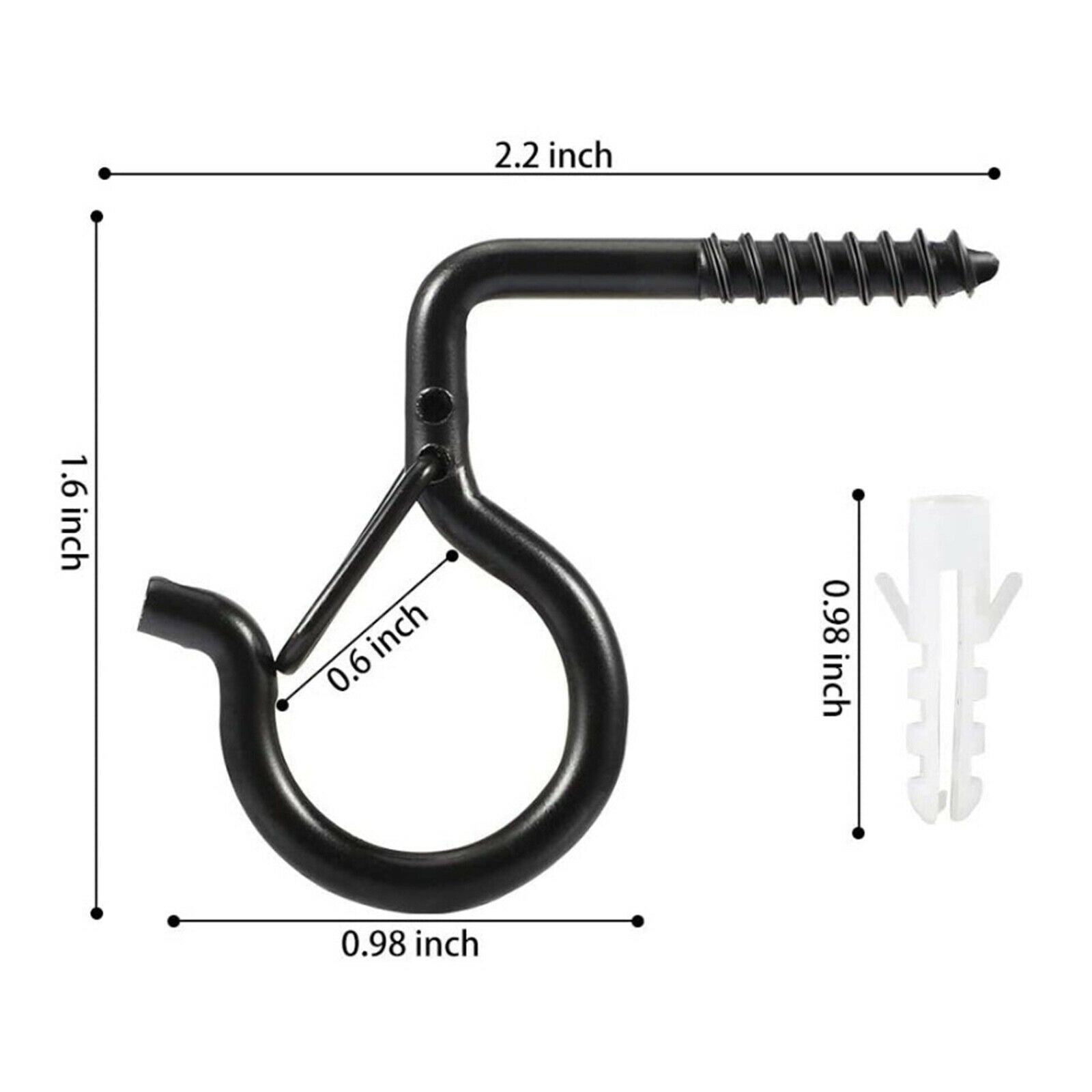 20Pack Q-Hanger Hooks Screw Hook with Buckle Fairy Lights Hanger Hooks
