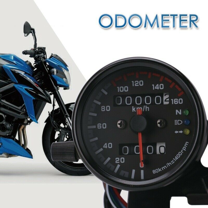 Motorcycle Odometer 2 in 1 LED Backlight Odometer & Tachometer Speedometer