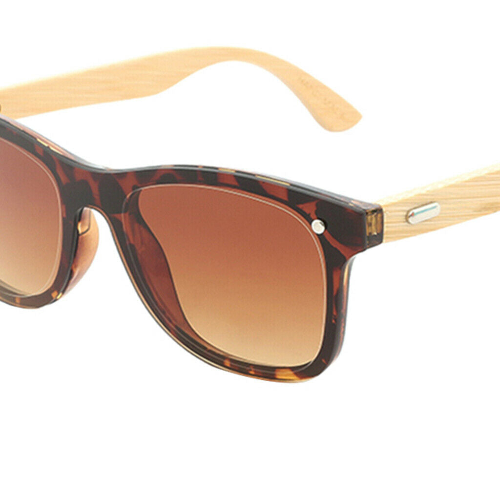 Bamboo Wood Legs Sunglasses Fashion Eyeglasses Eyewear for Women Men Tea