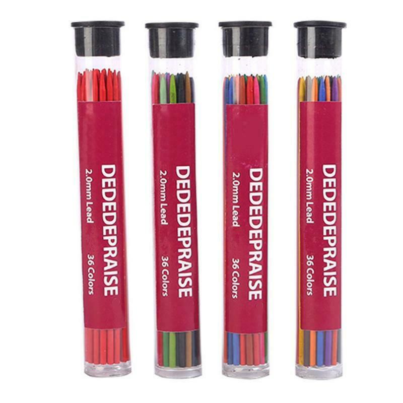 36 Colors 2.0mm Mechanical Pencil Writing Drawing Pencils Refill Lead Stationery