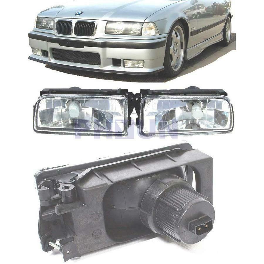 Pair Front Bumper Fog Lights Replacement  For BMW 92-98 E36 3 Series 2/4D