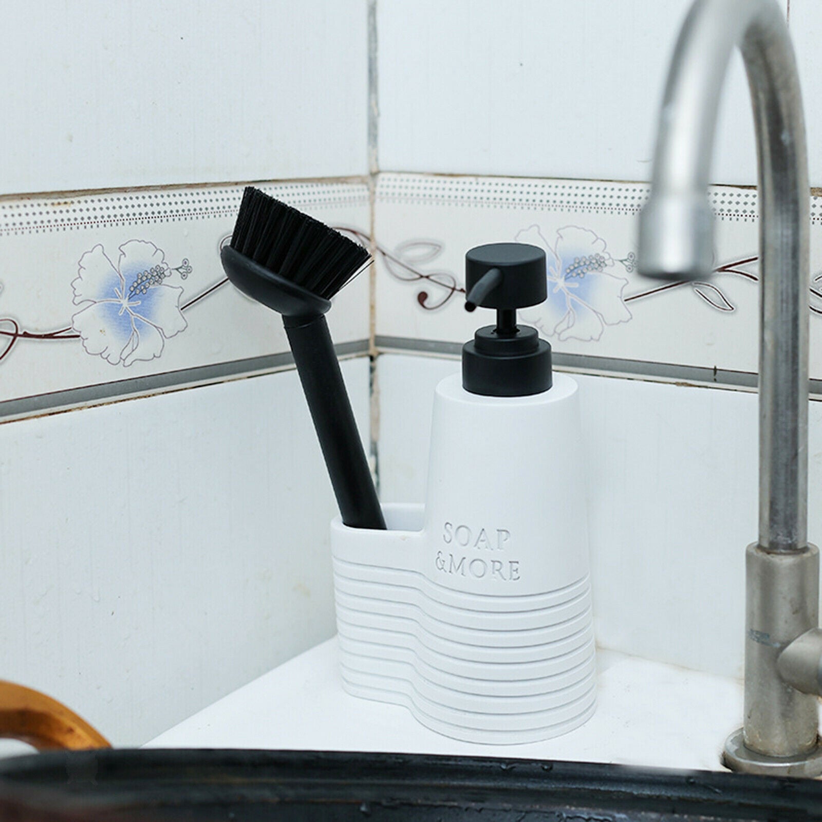 Liquid Soap Dispenser Dish Sponge Holder Liquid Soap Dispenser