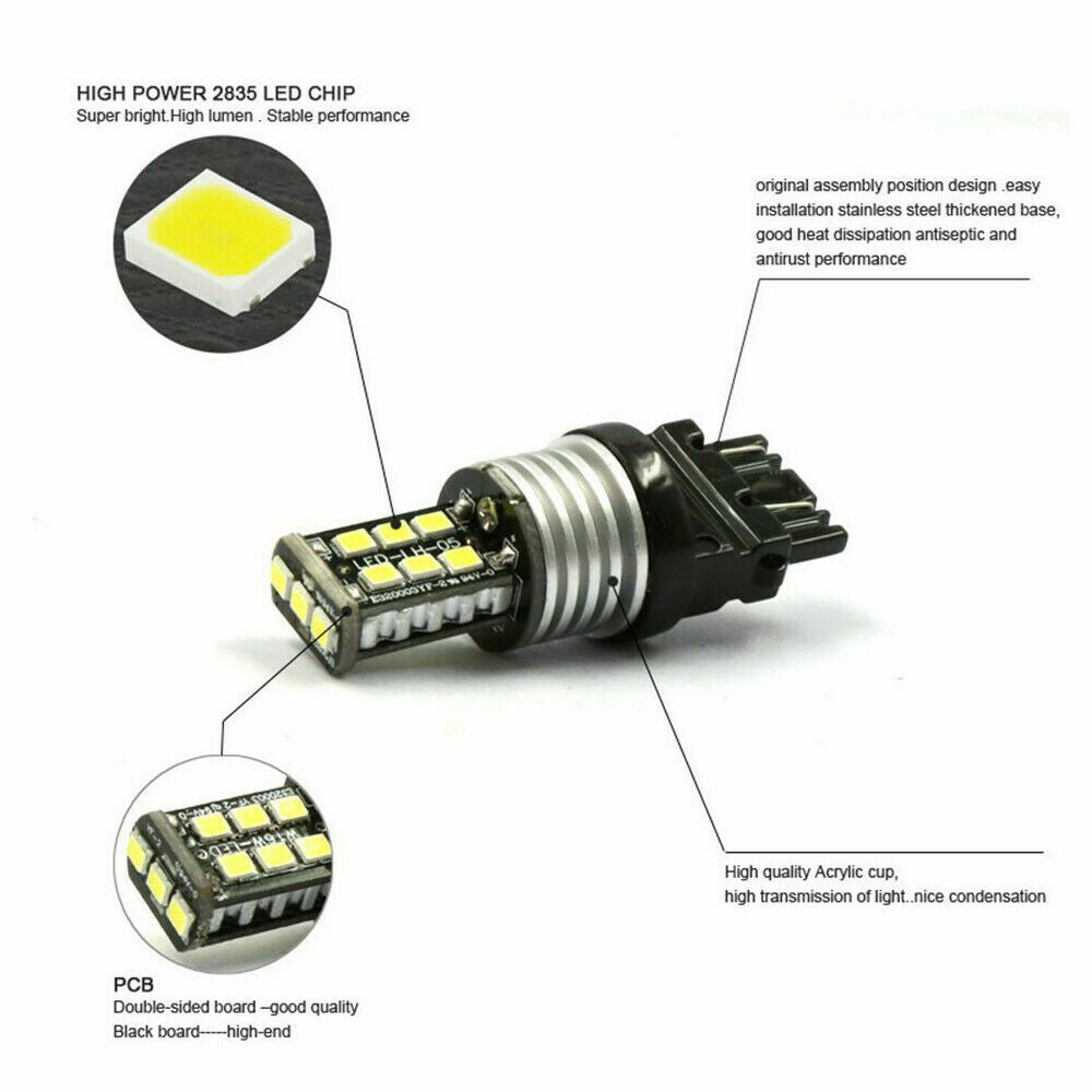2x 3157 White 15-SMD LED Bulbs Daytime Running Lights DRL for Chevrolet