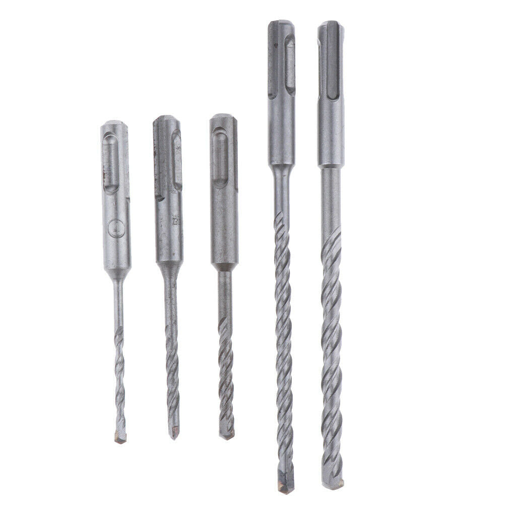 5x Drill Bit Set For Tile Concrete Brick Glass Plastic And Wood Carbide Tip