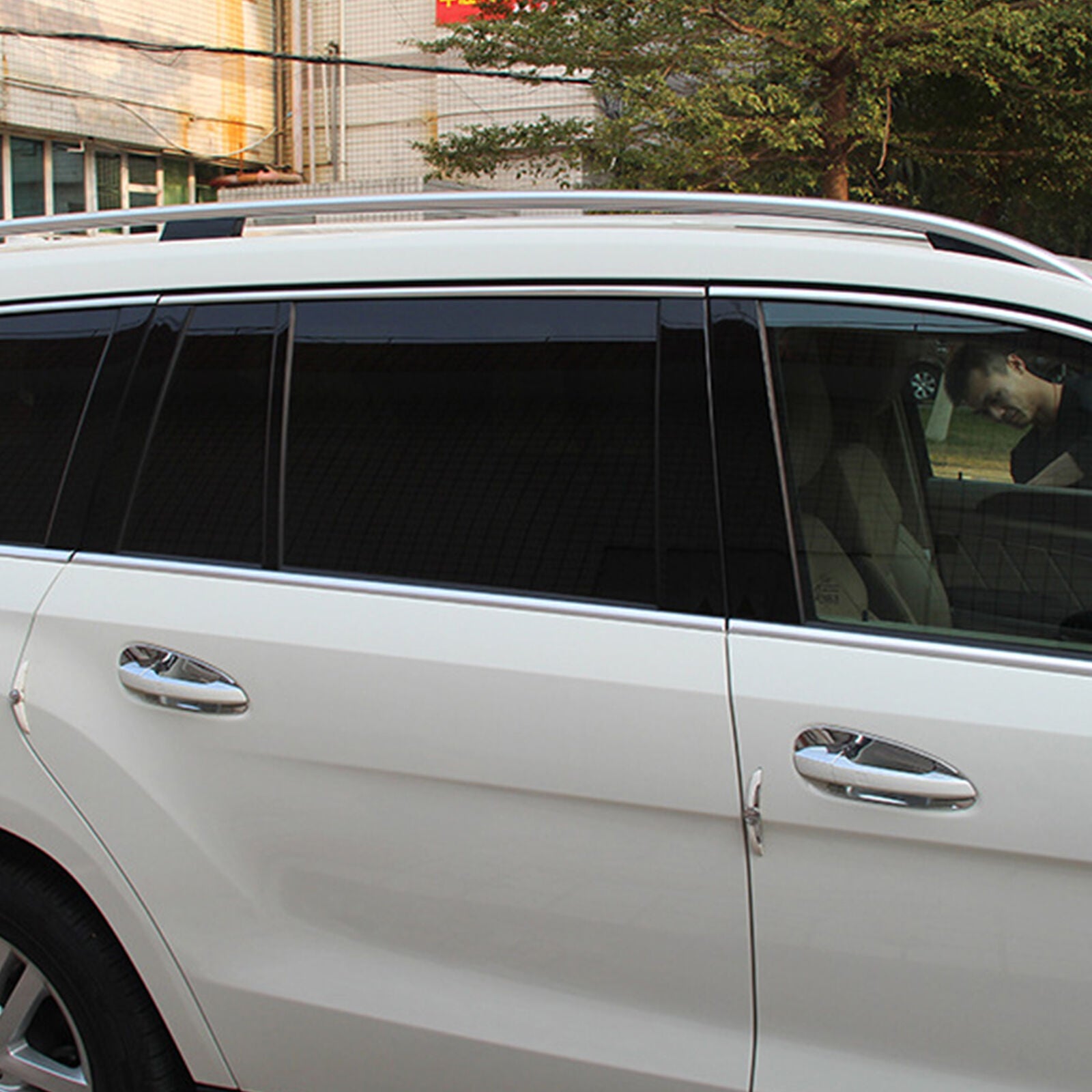 For Benz B C E GLK ML GL GLE GLS Class 4pcs Chrome Door Handle bowl Cover Trim