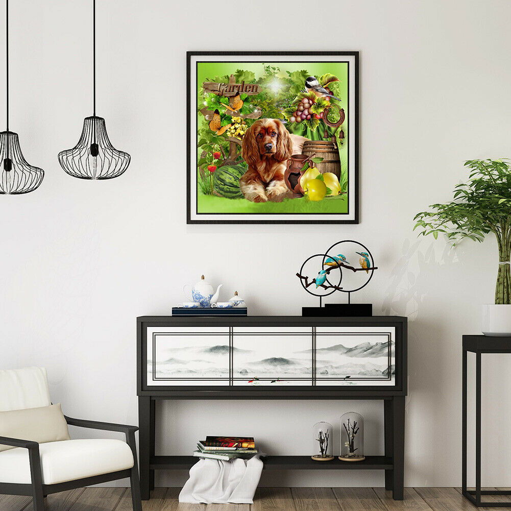 Full Round Drill Picture DIY Costume Dog Diamond Painting Poster (W567)  @
