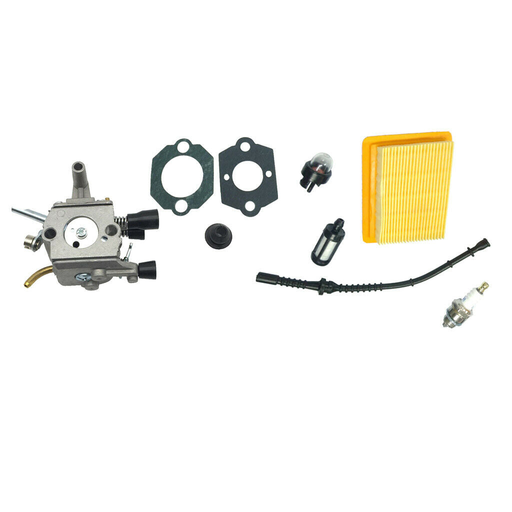 Carburetor Kit Fuel Line Primer Bulb for STIHL FS120 FS200 FS250 Chainsaw