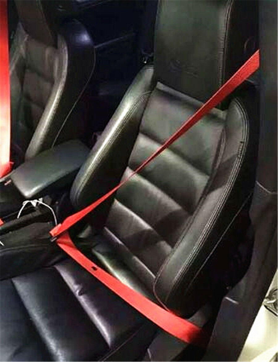 Universal Retractable Car 3 Point Safety Seat Lap & Diagonal Belt Nylon Straps