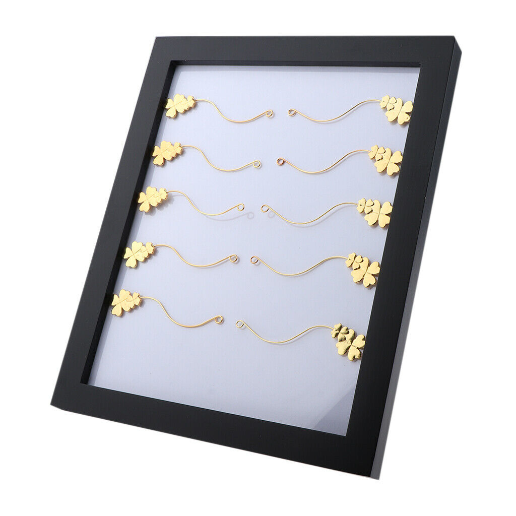 Wood Frame False Eyelash Storage Case Lash Extension Organizer Display Stand F