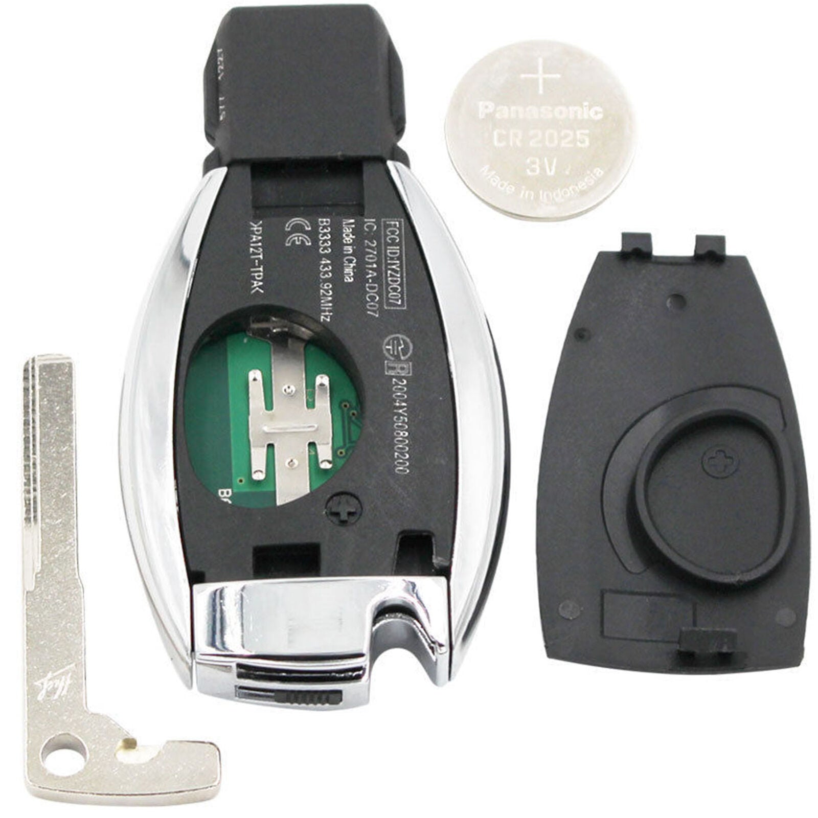 Keyless Remote Key Fob 2 Button BGA Style Chip for Mercedes-Benz 2000+ ,433Mhz