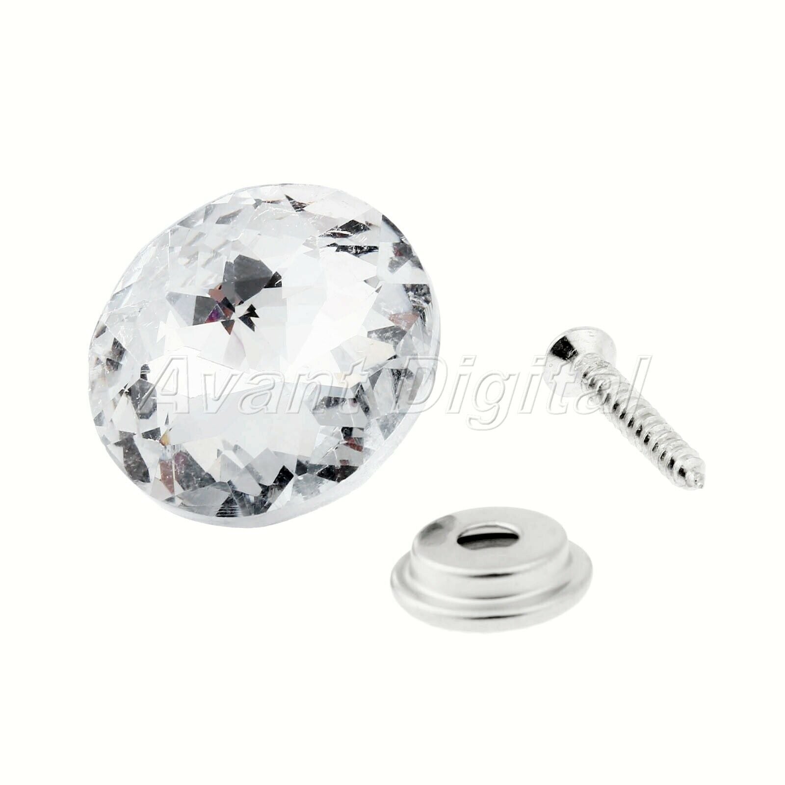 2.5cm 10pcs Sofa Screw Sew Buttons Crystal Upholstery Nails Tacks Shiny Pattern