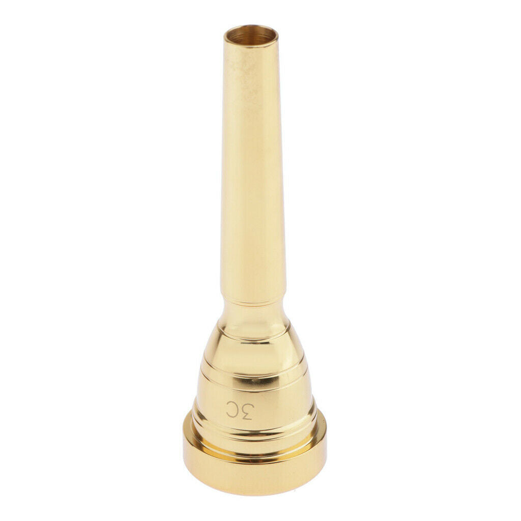 3C Size Rich Tone  Shape Golden Trumpet Mouthpiece Replacements Parts