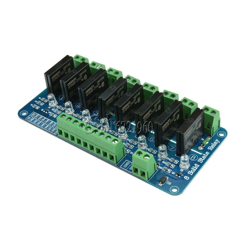250V 2A 8 Channel OMRON SSR G3MB-202P Solid State Relay Module For Arduino NEW