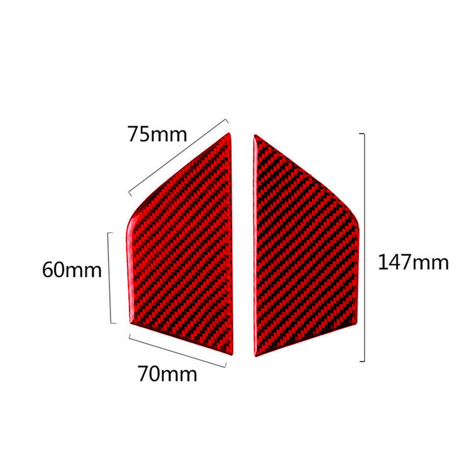 Red Carbon Fiber Seat Console Button Cover Trim For Mercedes-Benz W204 Type C