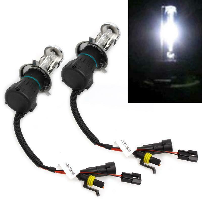 2X H4 6000K 35W Bi-Xenon Hi/Lo Beam HID White Bulb Car Headlight Light Lamp