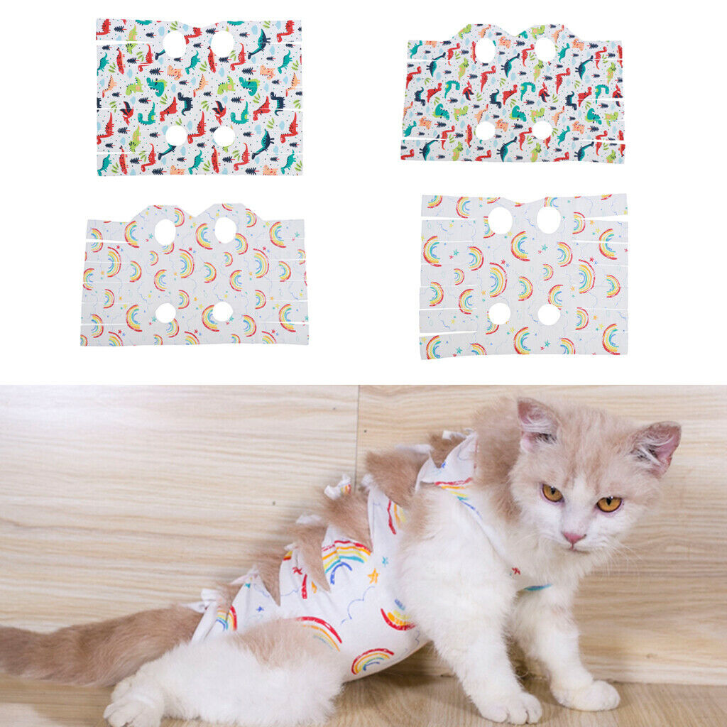 Cat Recovery Suit Kitten Recovery Protective Coat Clothes Small Dinosaur S