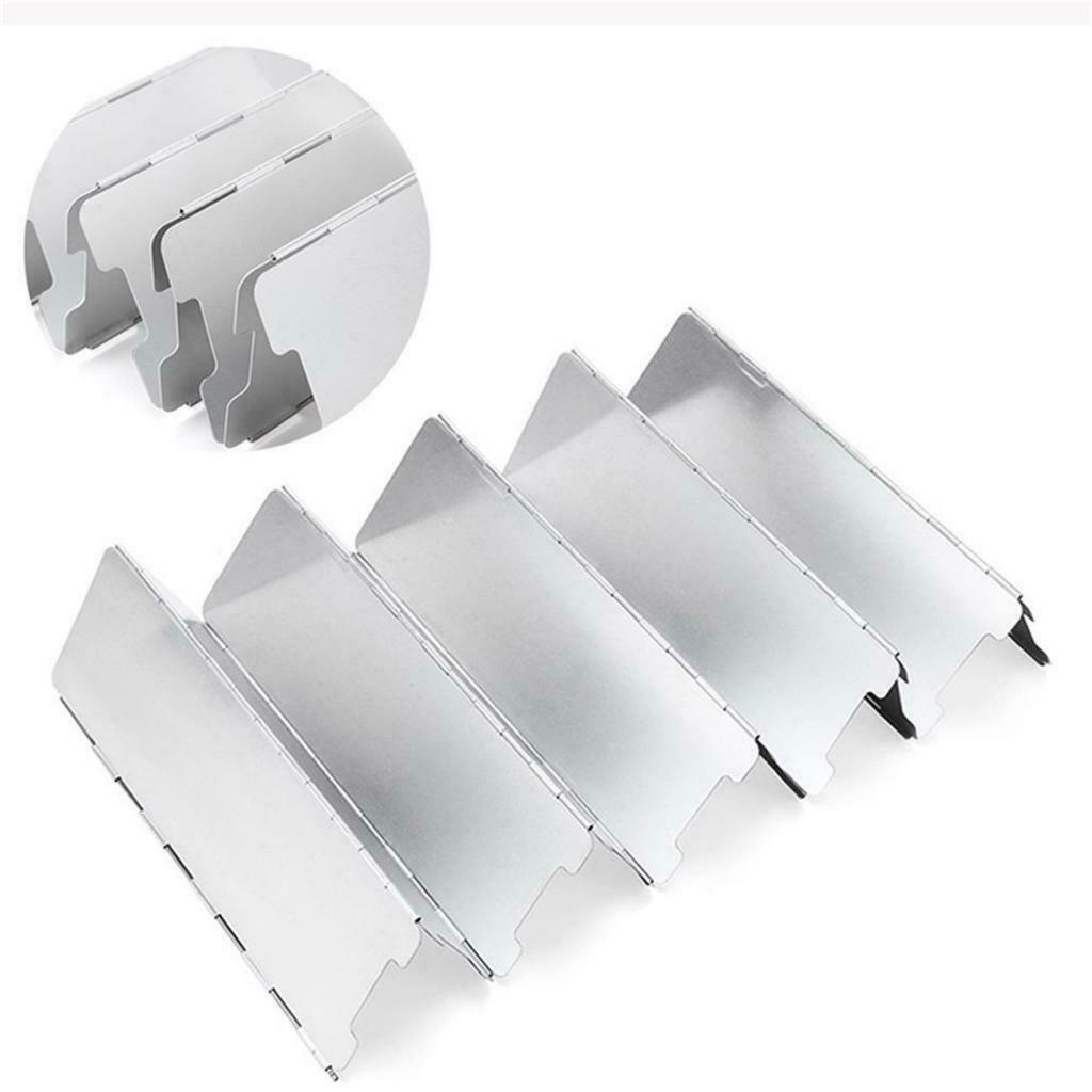 8-Plates Wind Shield Screen Cookout Windshield Wind Screen Outdoor Hiking