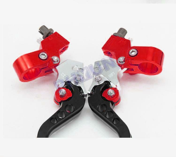 2Pcs 22mm Motorcycle Brake Clutch Levers Left & Right Double Clutch Drum Brake