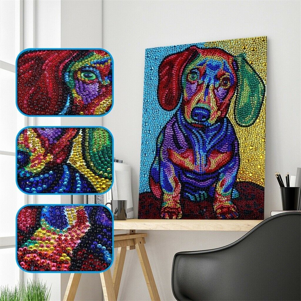 Dog  Pattern Diamond Painting Kit Full Drill DIY Arts for Home Wall Decor