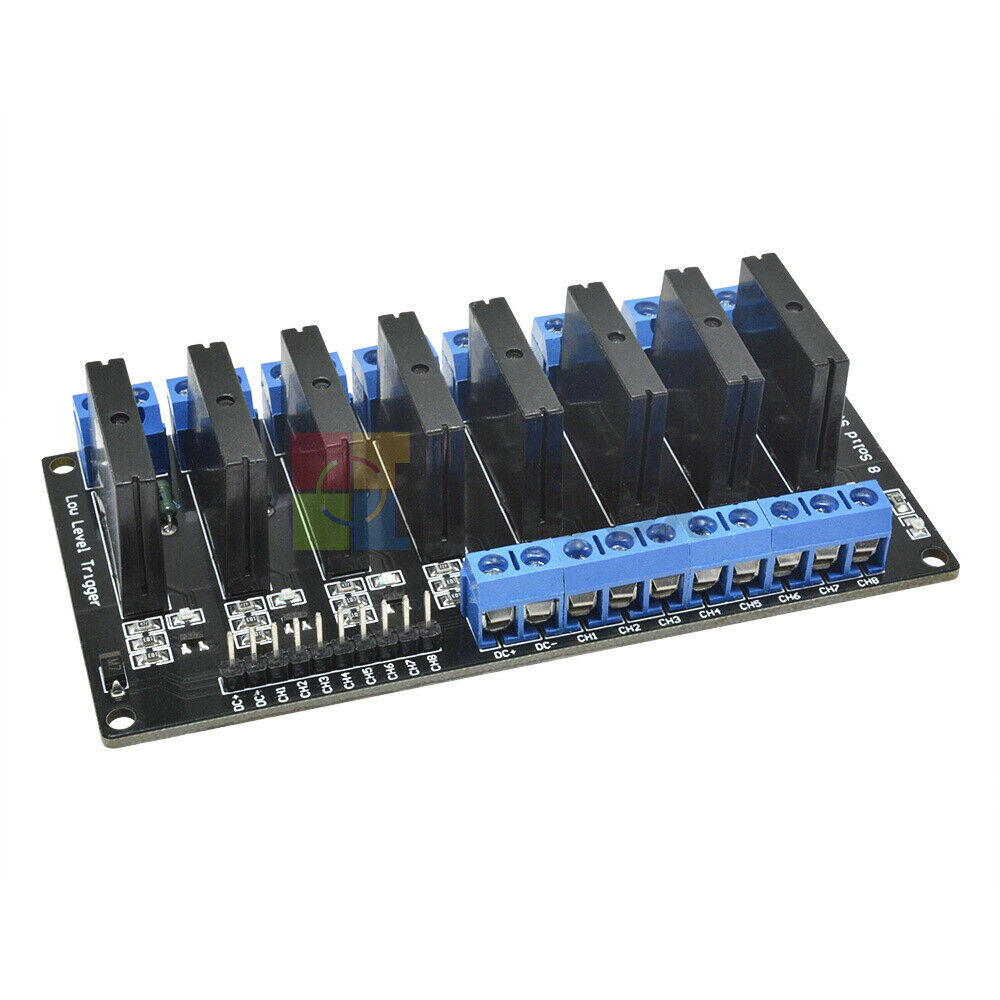 250V 5V 8 Channel Low Level Trigger Arduino Solid State Relay Module With Fuse