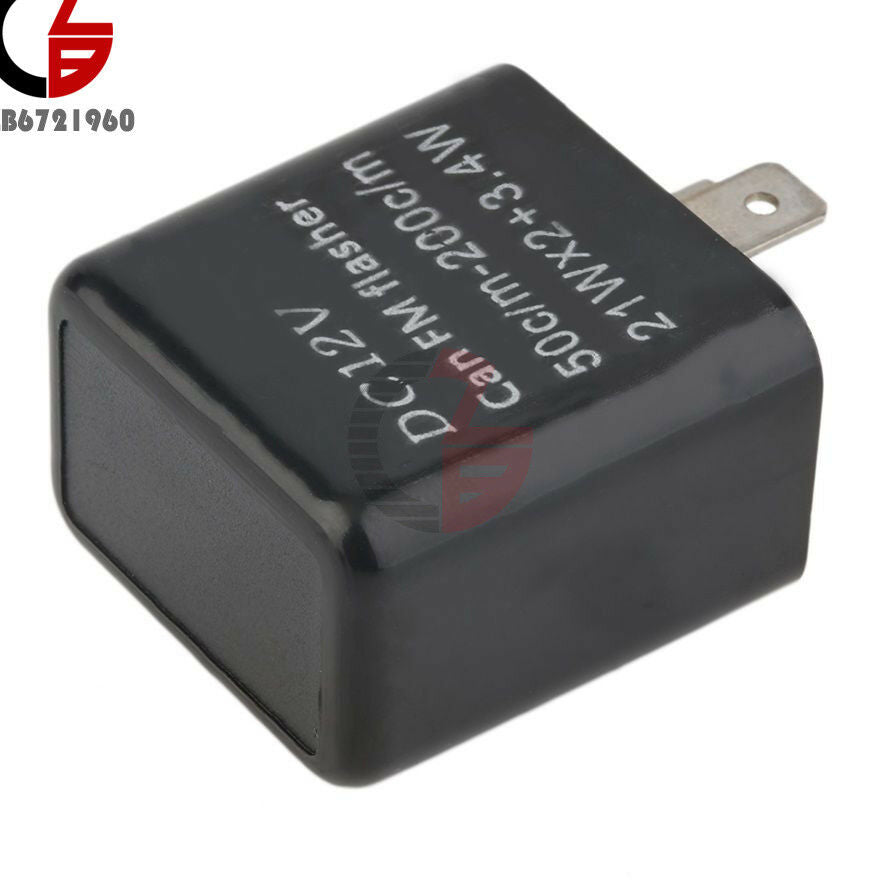 12V 2 Pin Motorcycle Blinker Adjustable Flasher LED Relay Turn Signal Indicator