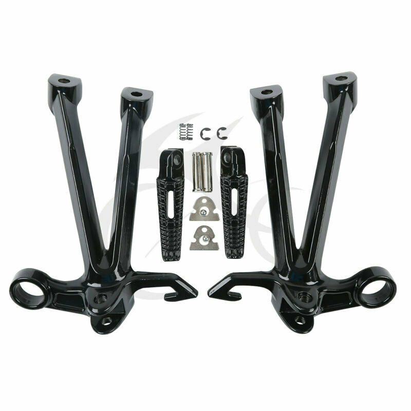 Rear Footrest Foot Pegs Bracket Set Fit For SUZUKI GSXR1000 2007-2008 Black