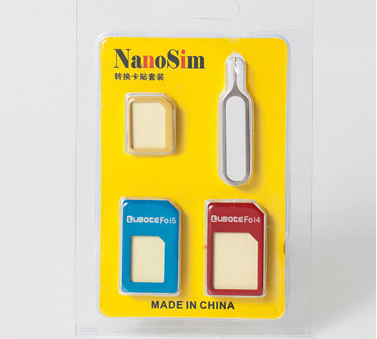 3 Pcs Nano SIM Card to Micro Standard Card Adapter Adaptor Converter Set Kits gb