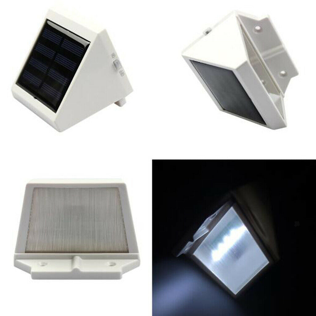 Solar Powered Lights Outdoor Wall Sconce 4 LED Wall Washer Fence Street