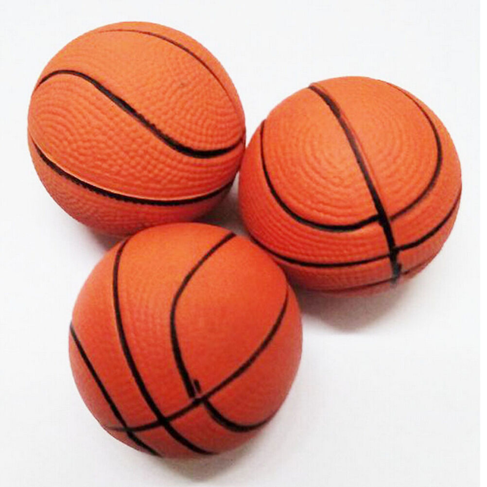 2X 6.3CM Basketball Orange Hand Wrist Exercise Stress Squeezing Foam Bal.l8