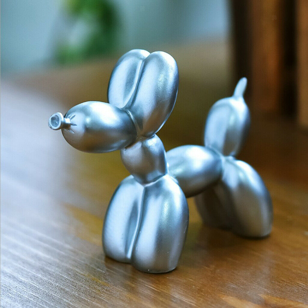 Set of 2 Balloon Dog Ornament Home Photo Props Bedroom New Year Party Decor