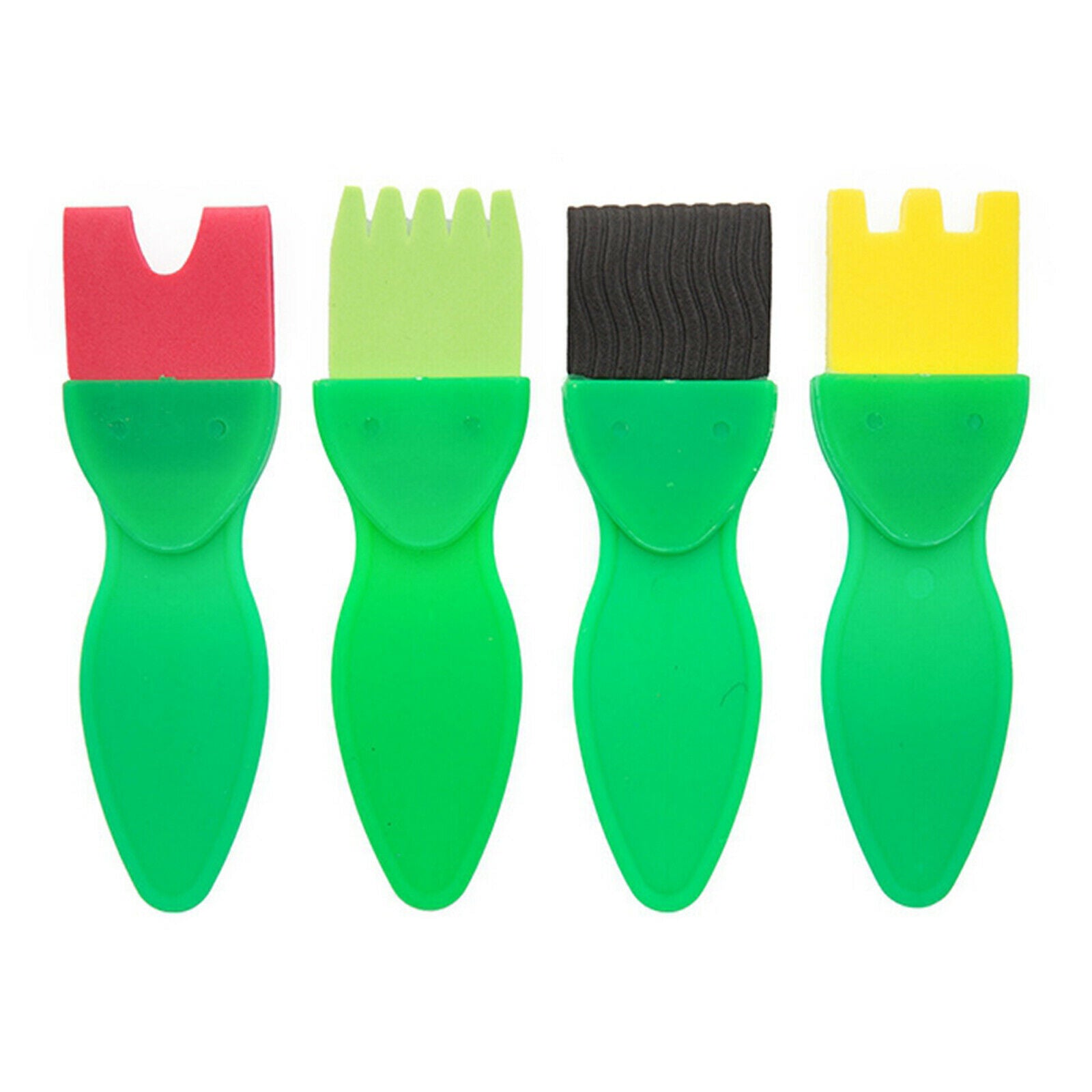 Kids Early Learning Sponge Painting Brushes Kit, 36pcs Paint Craft Brushes