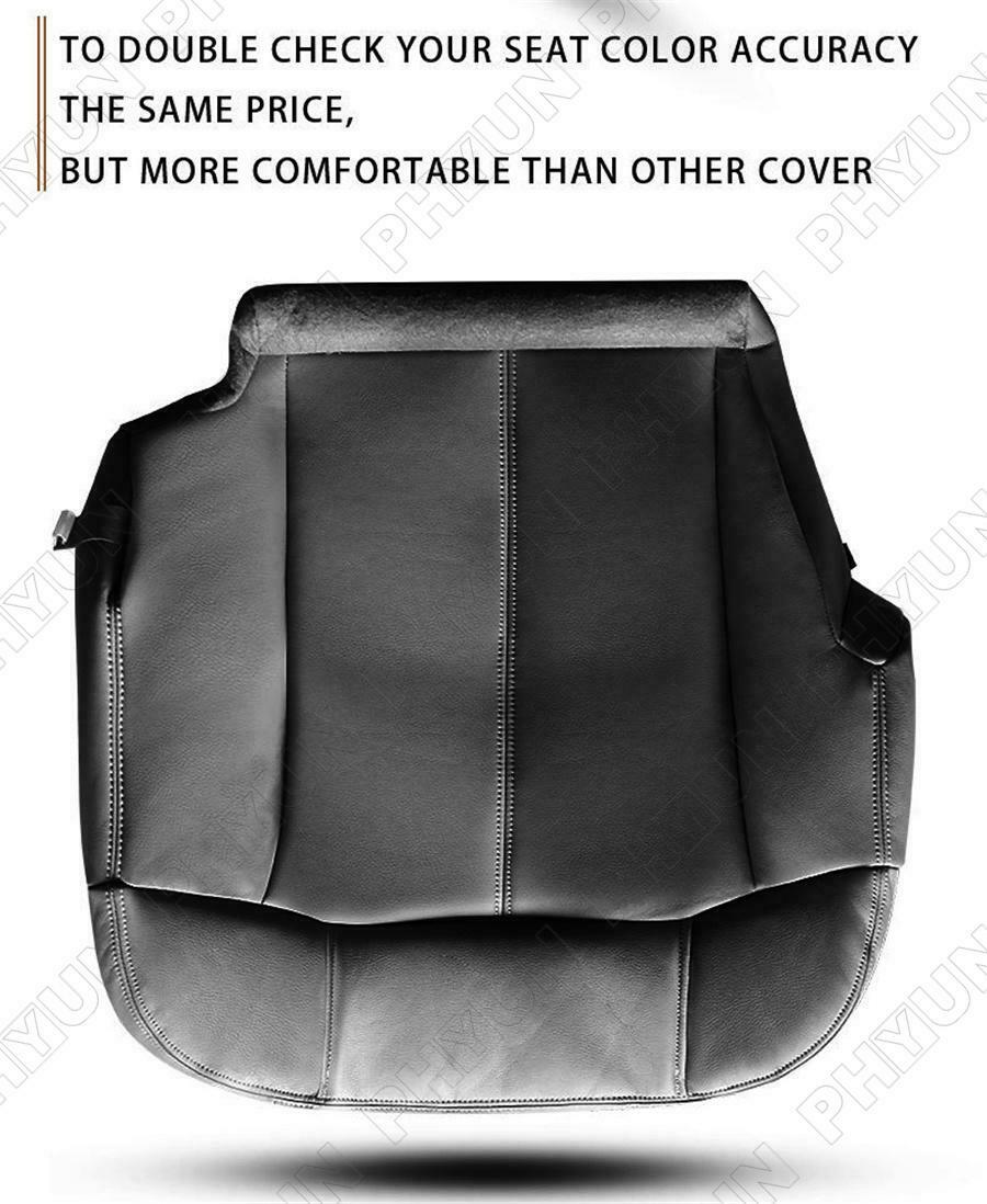 For 1999-2002 Chevy Silverado 1500hd 2500hd Left Bottom Seat Cover Black Leather