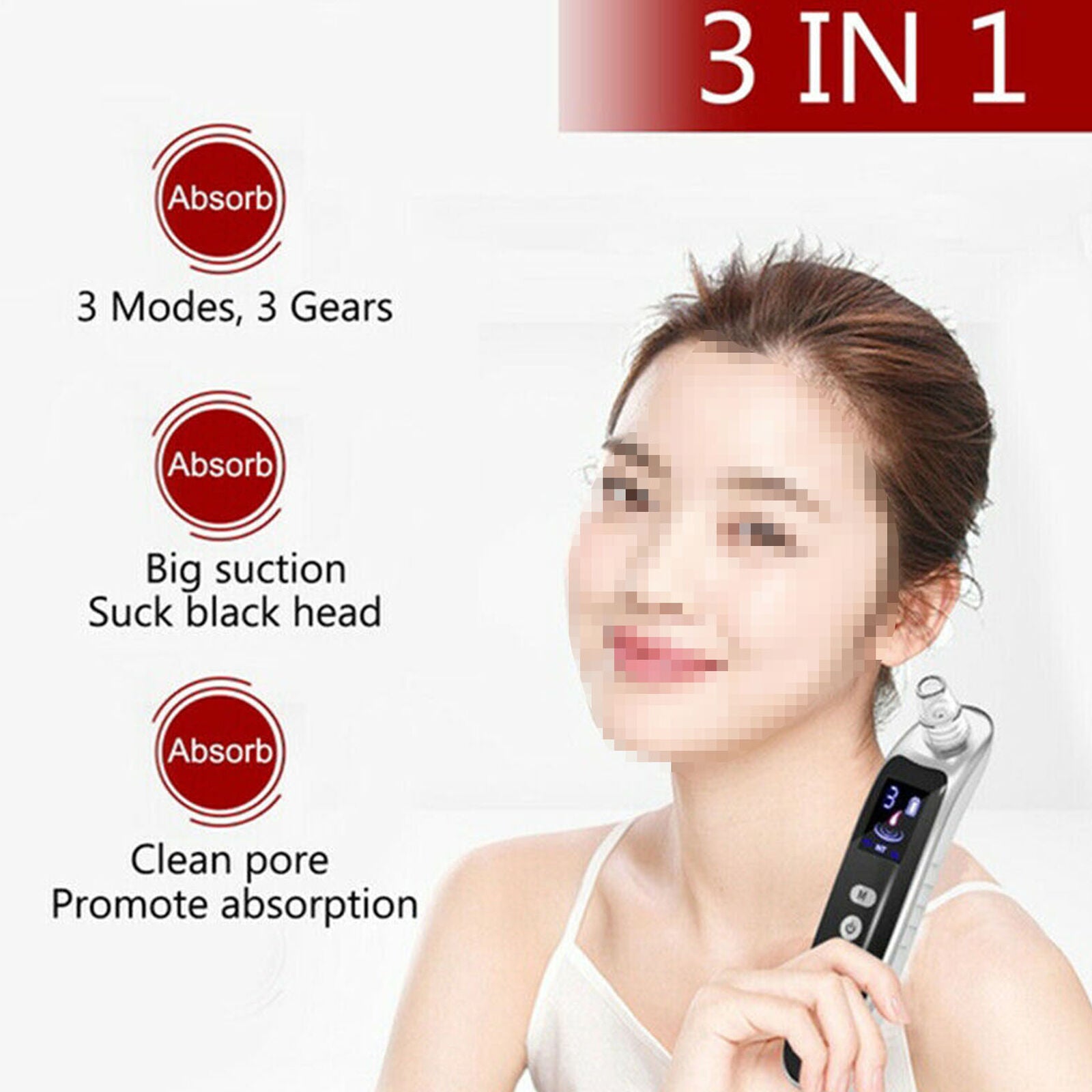 Electric Skin Care Facial Pore Cleanser Blackhead Acne Vacuum Cleaner Remover US