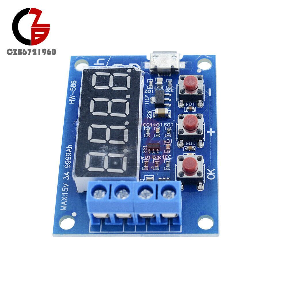 5PCS 3A Li-ion Lithium Lead-acid Battery Capacity Tester Discharge Analyzer