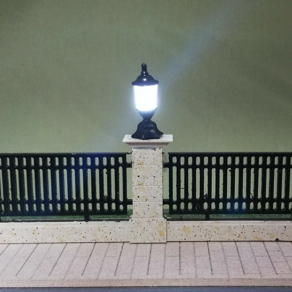 10pcs Train Railways Lamp Park Street Light 1.2cm 1:100 Scenery Layouts
