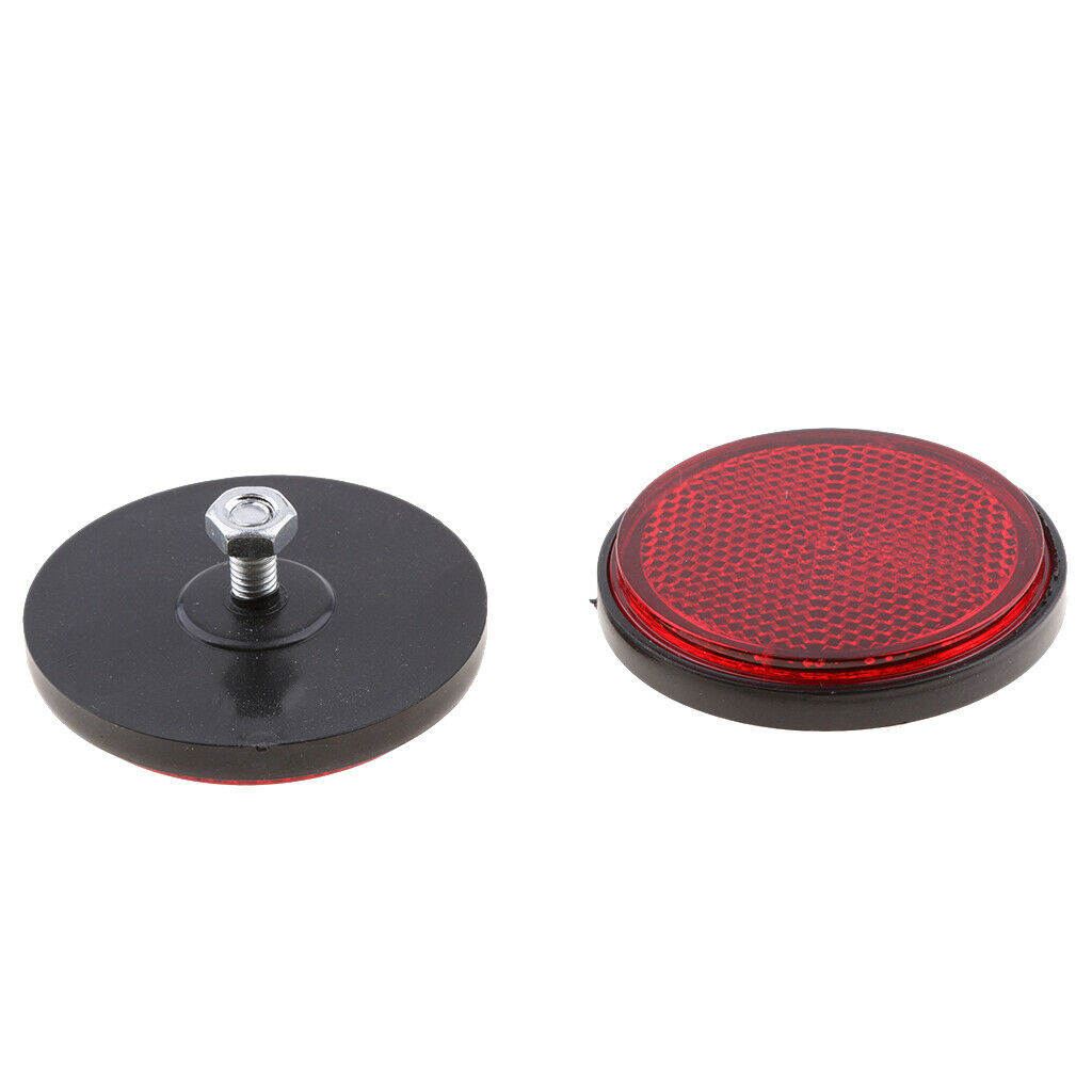6 Pieces Round Reflectors for Motorcycles Motor ATV Bikes Dirt Bike