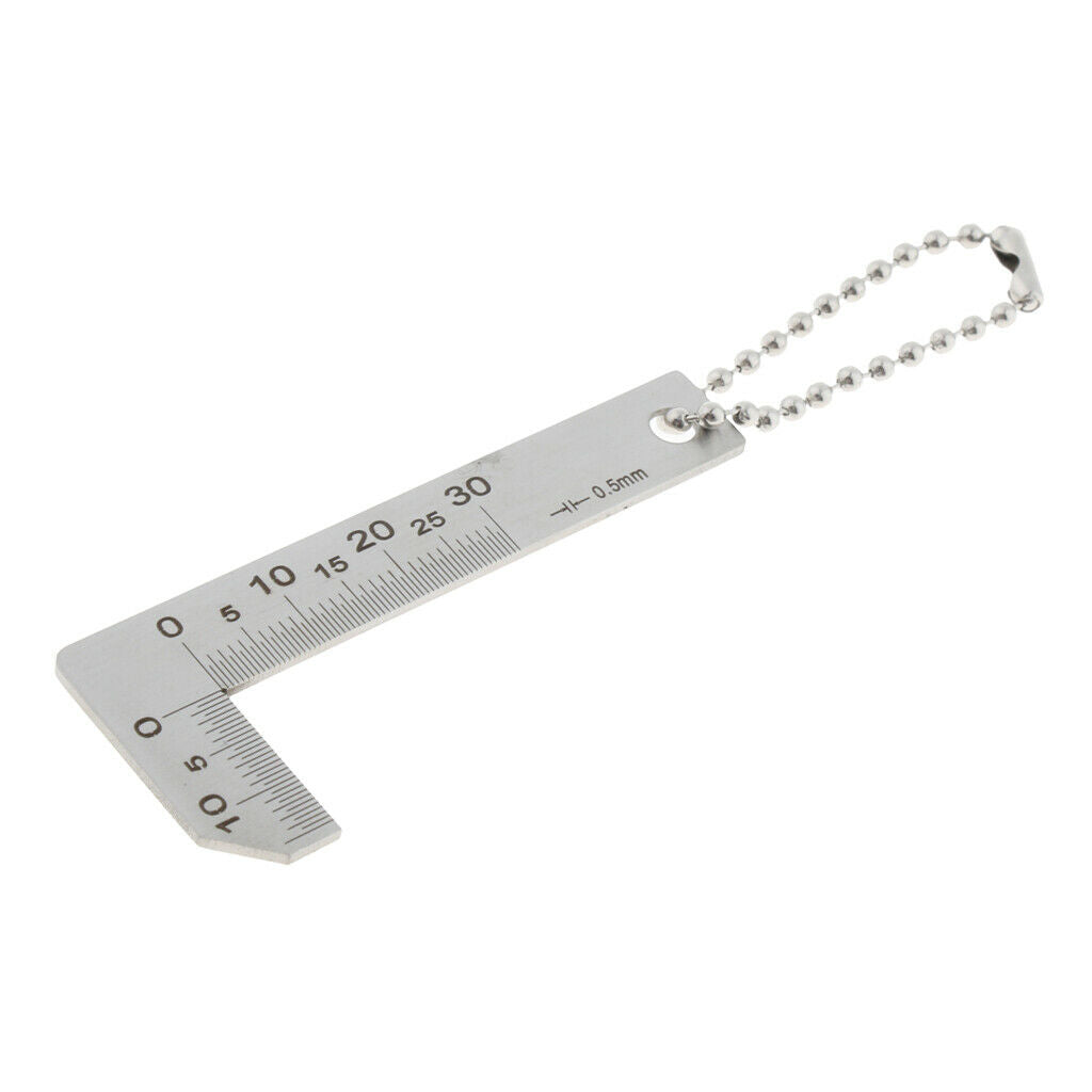 Stainless Steel Chamfer Gauge Chamfering Gage Square Right Angle 90Â° Ruler,