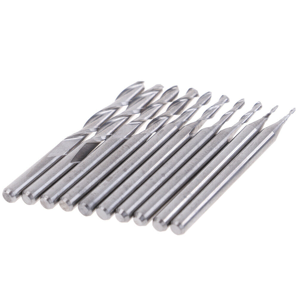 1Set 1-3.175mm shank carbide ball nose end mill CNC engraving router bit setBDA