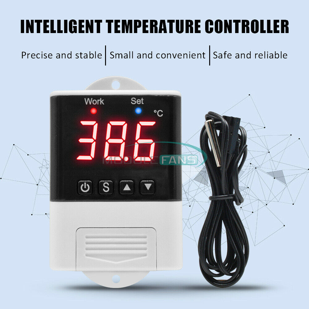 DTC1000 Digital AC 110-220V Temperature Controller Thermostat w/ LED Display