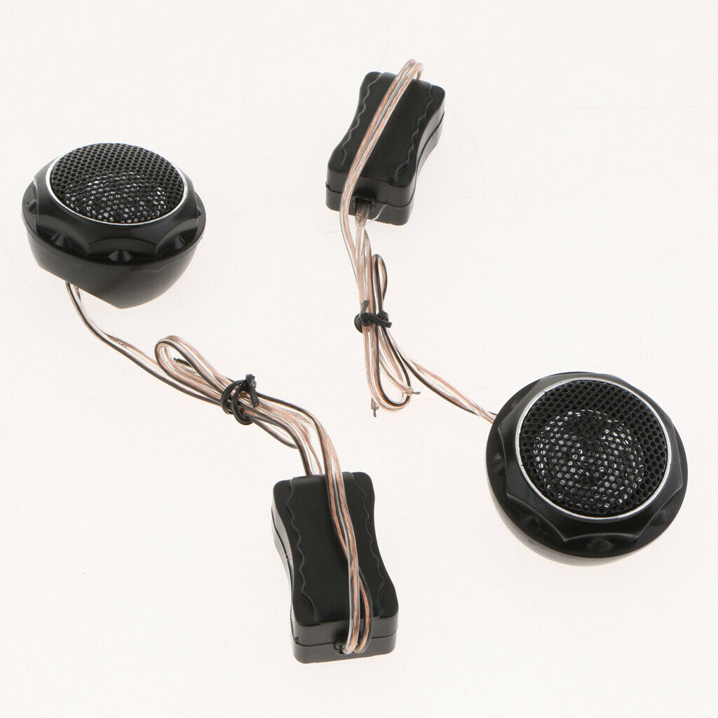 2x Premium Component Speaker System Titanium Dome Car Tweeters