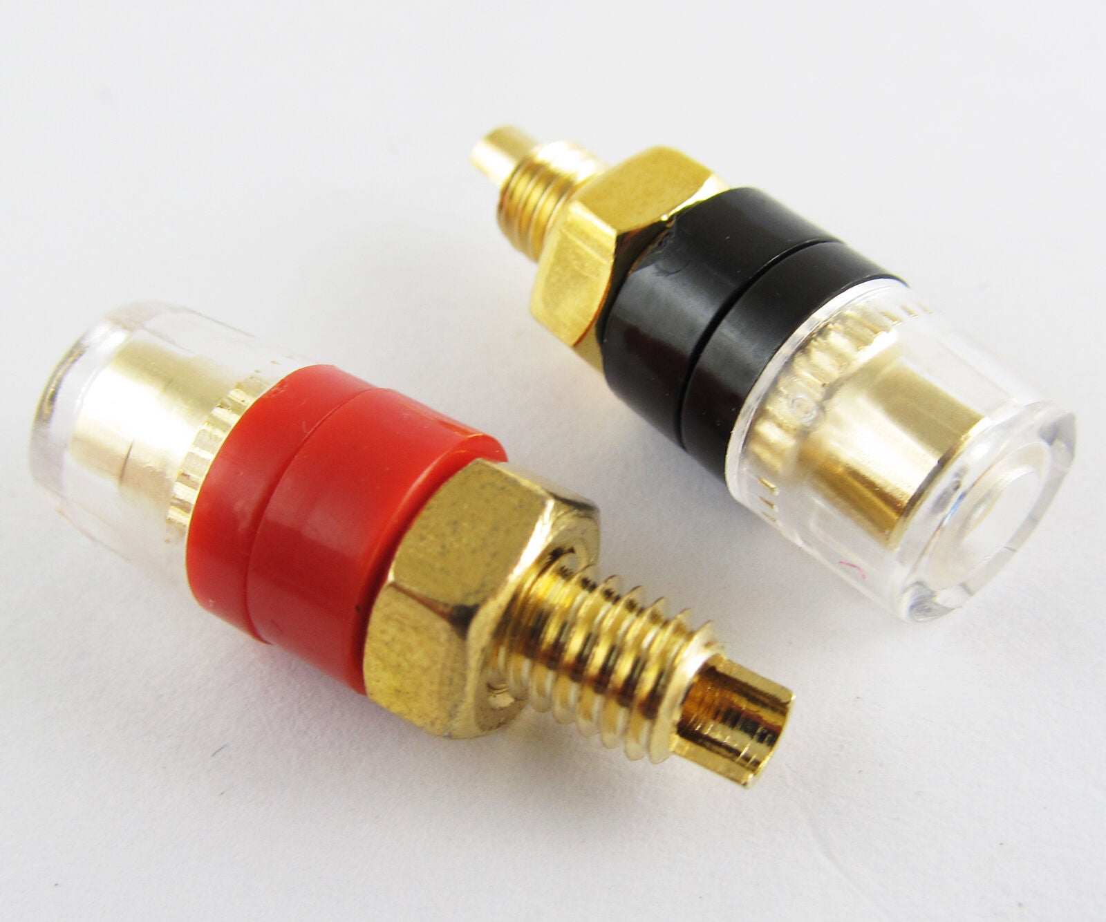 10x 4mm Copper Crystal Speaker Amplifier Terminal Binding Post Banana Jack 31mm
